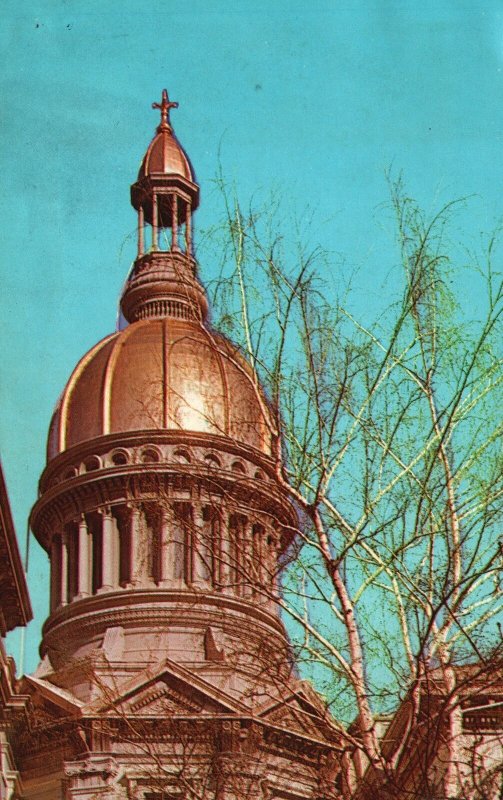 Vintage Postcard The State Capitol Gold Dome Trenton Mercer County New Jersey