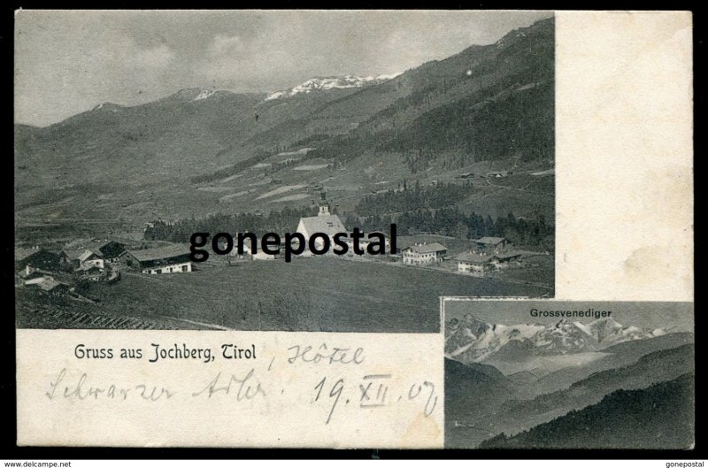 dc702 - AUSTRIA Gruss aus Jochberg 1908 Panoramic View