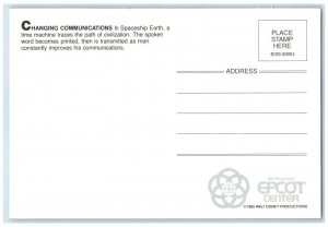 Spaceship Earth Changing Communications Epcot Center Walt Disney Postcard 