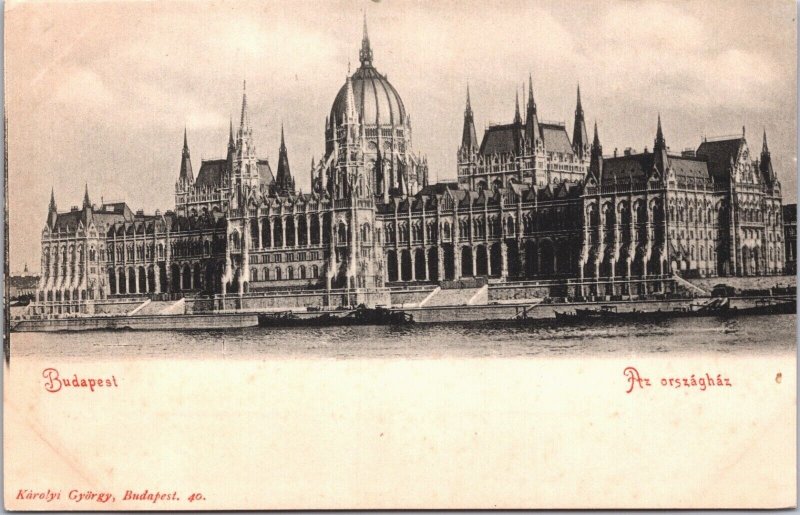 Hungary Budapest Parliament Building Vintage Postcard 09.40