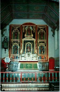 The Original Altar at San Gabriel Mission California Postcard