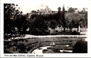 Chile Vina Del Mar Castillo Brunet Viña del Mar Vintage RPPC 09.64