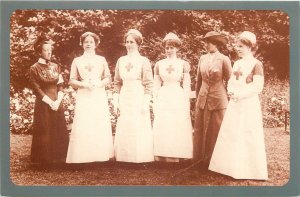 Nostalgia Postcard Decorated Nurses 1913