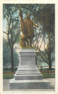 United States New York Central Park Columbus statue