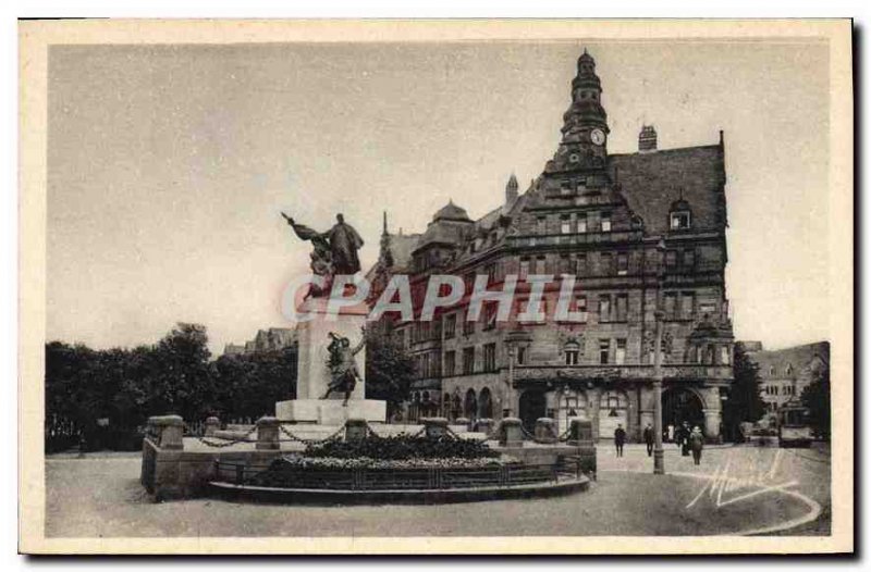 Old Postcard Metz Place Albert I