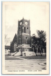 c1920 Presbyterian Church Exterior Roadside Storm Lake Iowa IA Unposted Postcard