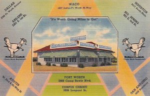 Postcard Leslie's Fried Chicken Texas Restaurants