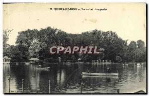 Old Postcard Enghien Les Bains View of Lake Rive Gauche