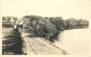 Postcard RPPC P.I, Village Philippines Native Village 23-2880