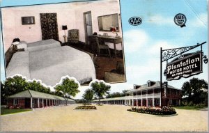 Linen Postcard Plantation Motor Hotel in New Orleans, Louisiana~137543