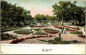 Vtg Fort Worth Texas TX City Park pre-1908 Raphael Tuck Postcard