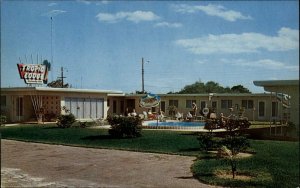 Naples Florida FL Motel Swimming Pool c1950s-60s Postcard