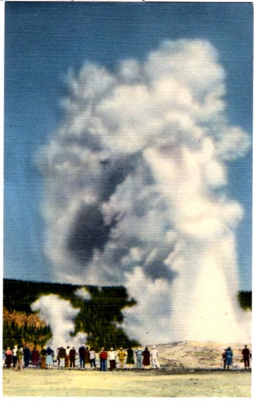 Old Faithful Geyser, Union Pacific Railroad, Yellowstone National Park