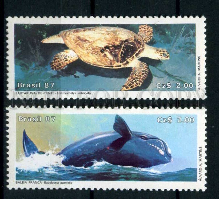 024735 DOLFIN & TURTLE BRASIL set MNH#24735