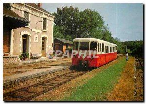 Modern Postcard Arrival of Verney railcar June 8, 1983 in Varennes sur Fouzon...