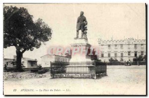 Old Postcard Avignon The Palace Square