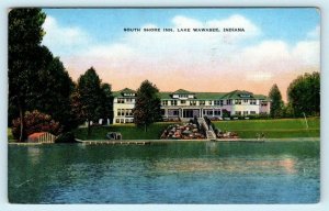 LAKE WAWASEE, Indiana IN ~ SOUTH SHORE INN Roadside Linen 1944 Postcard