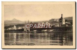 Evian les Bains Old Postcard General view