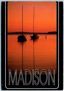Postcard - Sailboats at Sunrise - Madison, Wisconsin