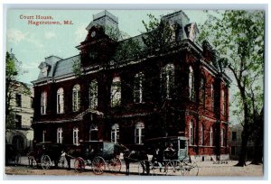 c1910 Exterior Court House Building Hagerstown Maryland Vintage Antique Postcard 