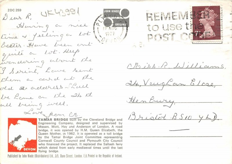 uk43991 tamar bridge plymouth devon  uk