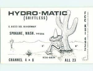 comic - QSL HAM RADIO CARD Spokane Washington WA t0858