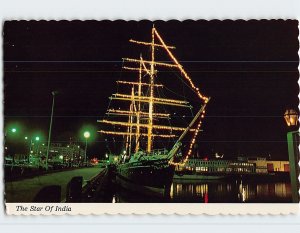 Postcard The Star Of India, San Diego, California