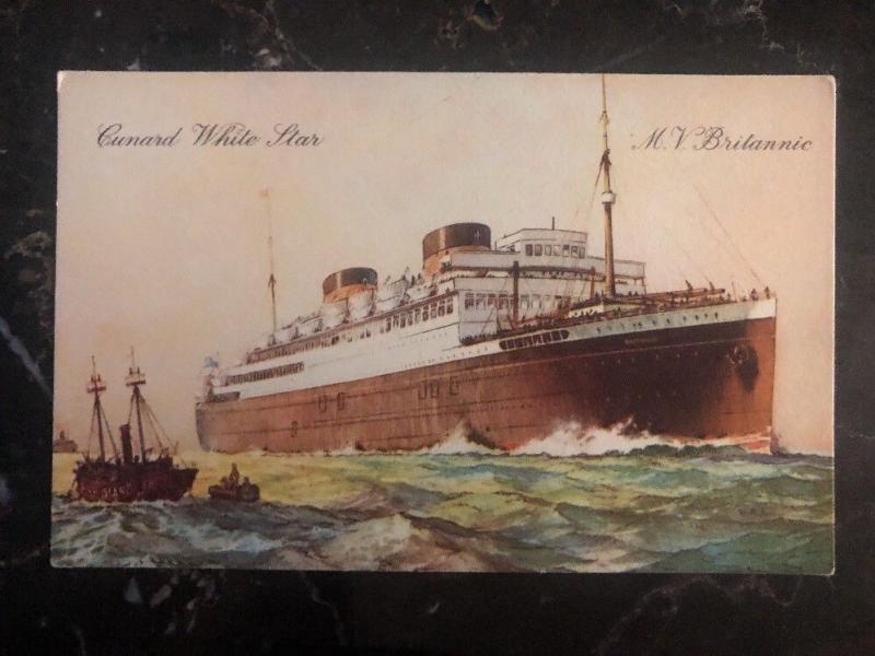 Mint England Picture Postcard Cunard  MV Britannic Cargo Ship