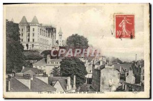 Old Postcard Pau The Castle and Lower Town