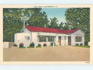 Unused Linen RESTAURANT SCENE Walterboro South Carolina SC B9076