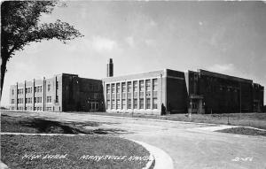 High School Marysville Kansas 1950s RPPC real photo postcard