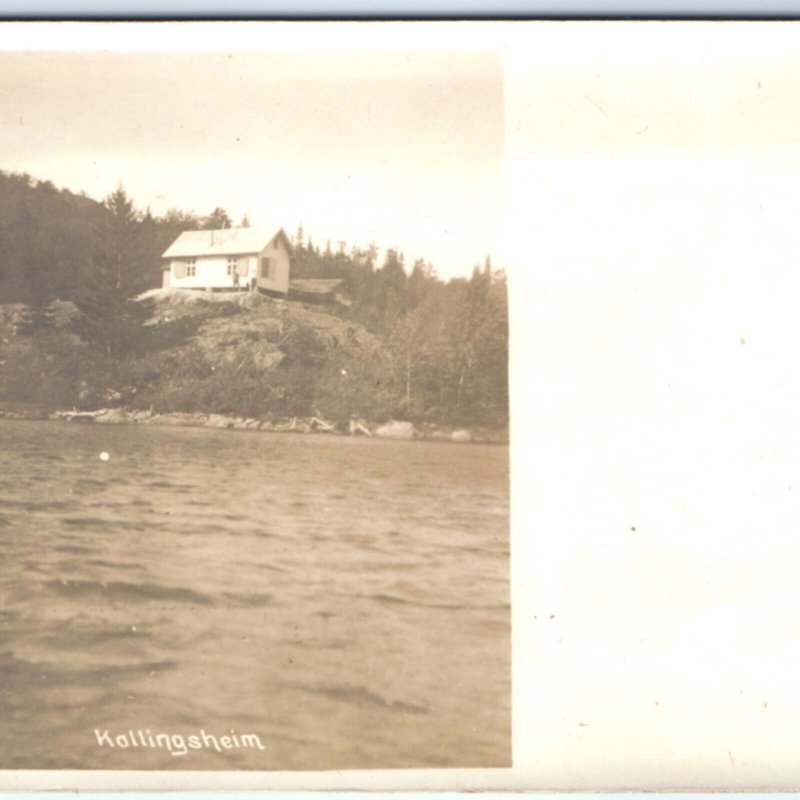 c1910s Kallingsheim, Agder, Norway RPPC Nature Hiking House Real Photo PC A138