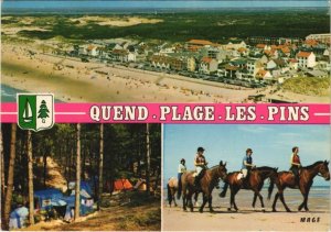 CPM QUEND-PLAGE-LES-PINS Vue generale de la plage Camping de la Pinede (808540)