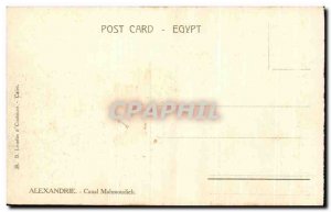Old Postcard Alexandria Canal Mahmoudieh Egypt