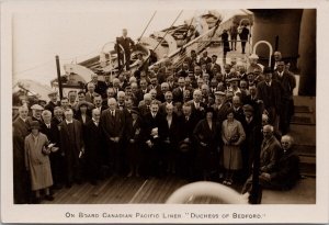 People 'Duchess of Bedford' Canadian Pacific Liner Ship Unused RPPC Postcard H42