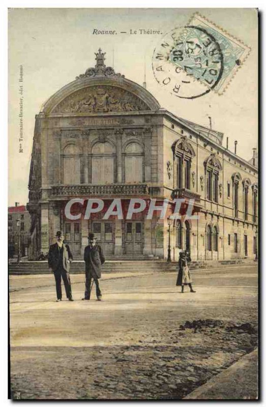 Postcard Old Theater Roanne