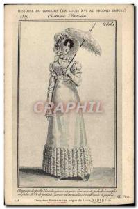 Old Postcard Womenswear History of Louis XVI costume Second Empire Second Res...