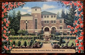 Vintage Postcard 1930-1945 Monastery Sanctuary Our Sorrowful Mother Portland OR