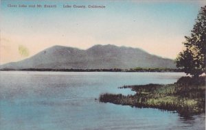 California Lake County Clear Lake And Mount Konocti Handcolored Albertype