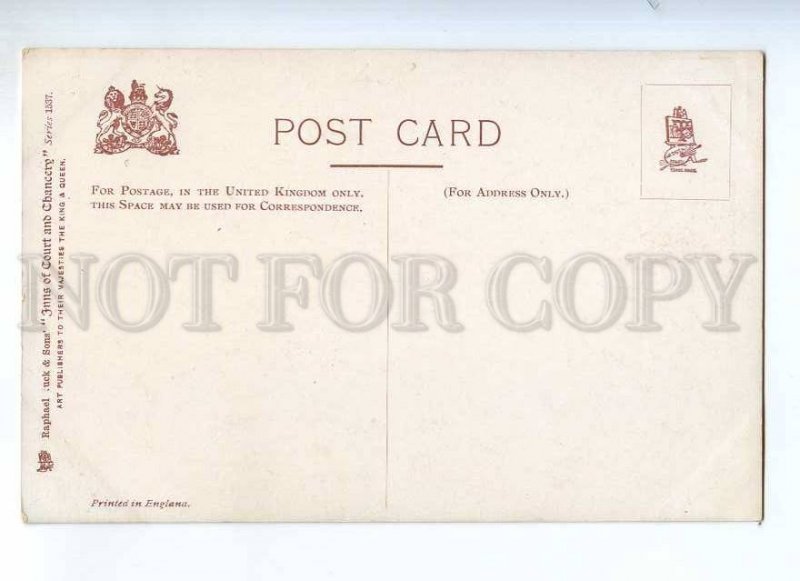 235803 UK Charles FLOWER Cliffords Inn Vintage TUCK postcard