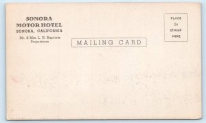 Sonora Motor Hotel - CALIFORNIA Postcard