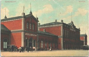 Netherlands Dordrecht Station Vintage Postcard 01.45