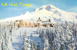 MT. HOOD, OREGON Timberline Lodge Winter The Shining c1950s/60s Vintage Postcard