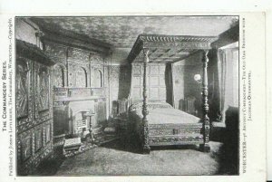 Worcestershire Postcard - Ye Antient Commandery - Old Oak Bedroom  - Ref 12163A