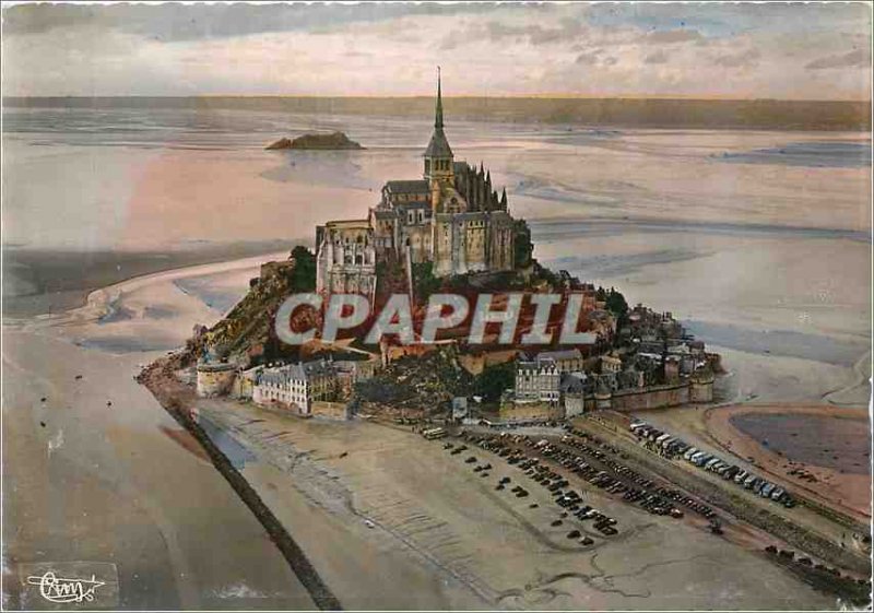 Modern Postcard Mont Saint Michel Manche Aerial view