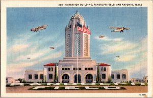 San Antonio,TX Administration Building-Randolph Field Texas Postcard KE6