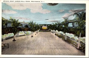 Postcard Arcadia Roof Garden Ball Room in Providence, Rhode Island