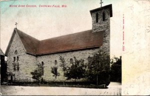 Wisconsin Chippewa Falls Notre Dame Church 1908