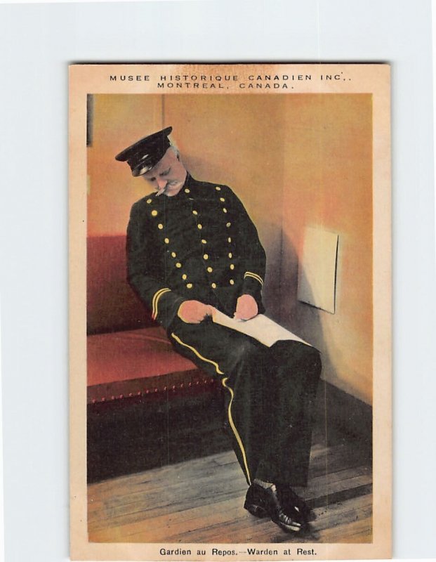 Postcard Warden at Rest Musee Historique Canadian Inc. Montreal Canada
