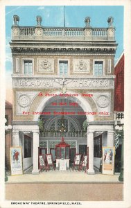 MA, Springfield, Massachusetts, Broadway Theatre, Entrance, Curteich No A-60891
